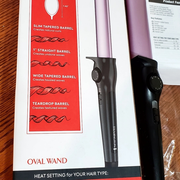 Remington Oval Barrel Curling Wand, For Deep Waves, CI52U1 - Picture 2 of 4